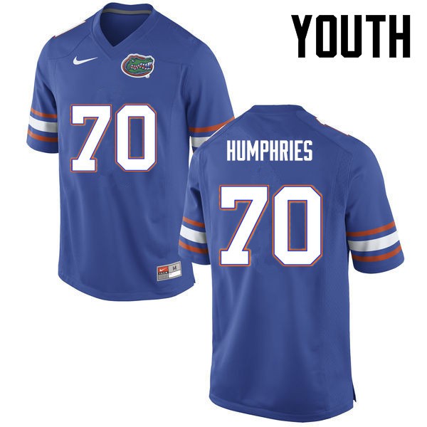 Florida Gators Youth #70 D.J. Humphries College Football Jersey Blue